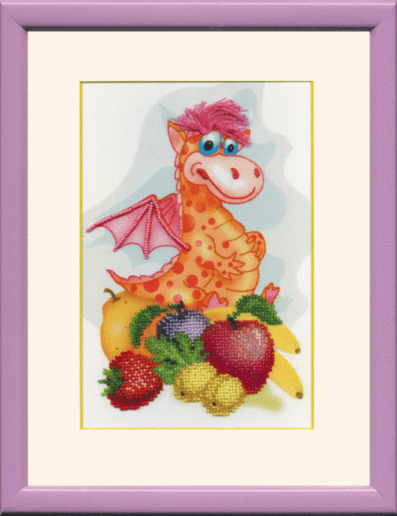 DIY Beadwork kit "Dragon with fruits"
