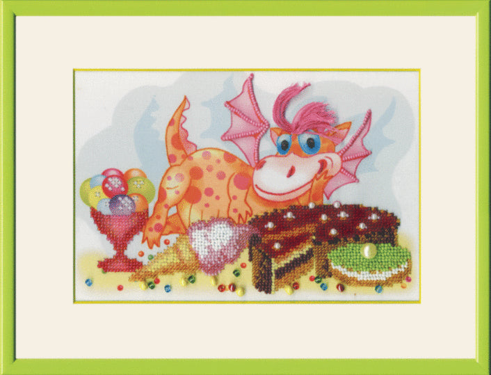 DIY Beadwork kit "Dragon with sweet tooth"