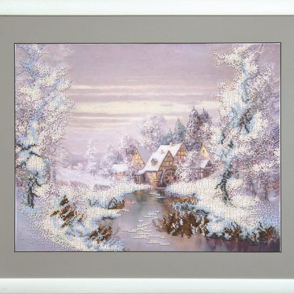 DIY Beadwork kit "Winter mill"