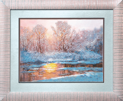 DIY Beadwork kit "Winter lake"
