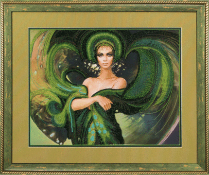 DIY Beadwork kit "Emerald night"