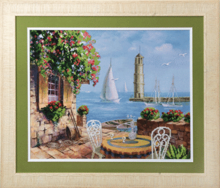 DIY Beadwork kit "Cafe near the sea"