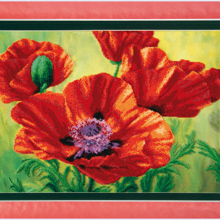 DIY Beadwork kit "Summer poppies"