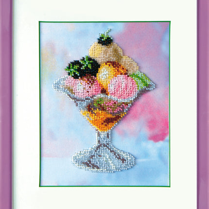 DIY Beadwork kit "Ice-cream with blackberry"