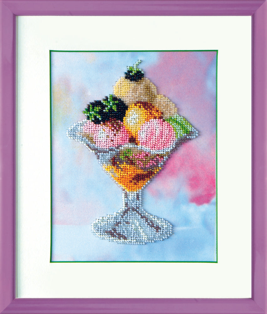 DIY Beadwork kit "Ice-cream with blackberry"