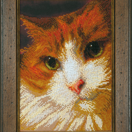 DIY Beadwork kit "Red cat"