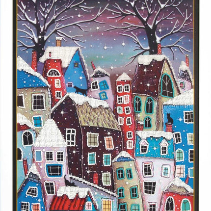 DIY Beadwork kit "Winter houses"