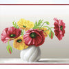 DIY Beadwork kit "Poppies in white vase"