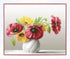 DIY Beadwork kit "Poppies in white vase"