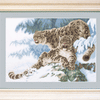 DIY Counted Cross Stitch Kit "Panthers on the snow"