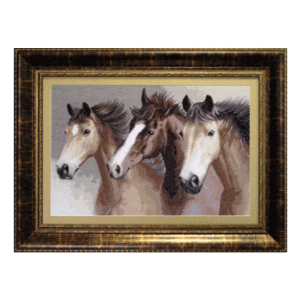 DIY Counted Cross Stitch Kit "Free horses"