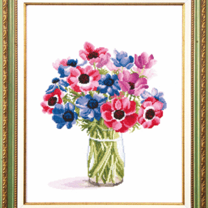 DIY Counted Cross Stitch Kit "Anemones"
