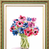 DIY Counted Cross Stitch Kit "Anemones"