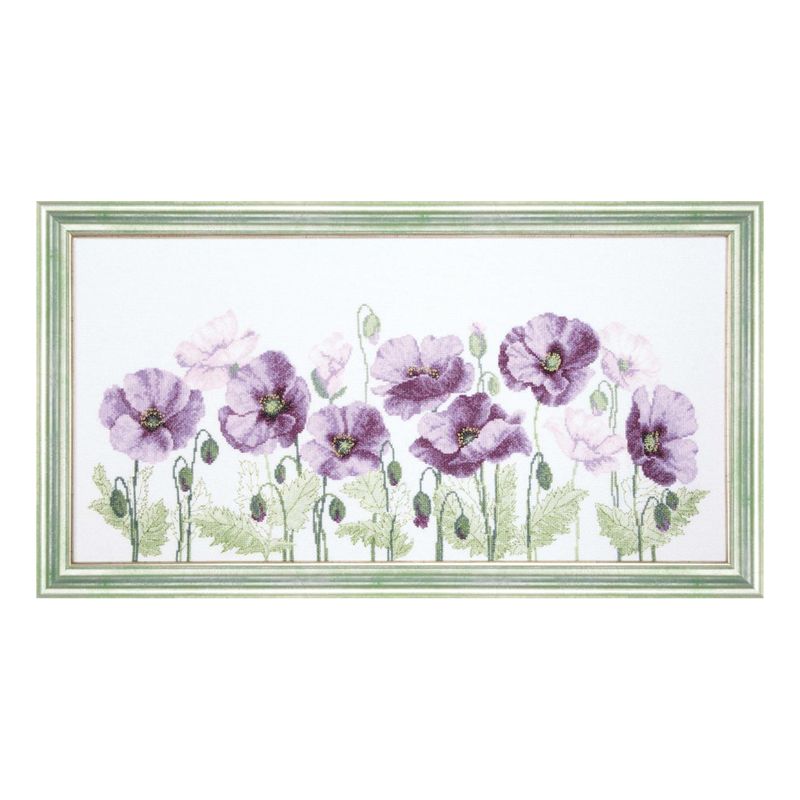 DIY Counted Cross Stitch Kit "Purple petals"