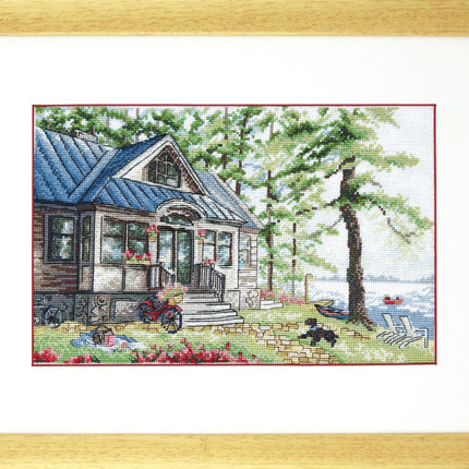 DIY Counted Cross Stitch Kit "Rest at the lake"