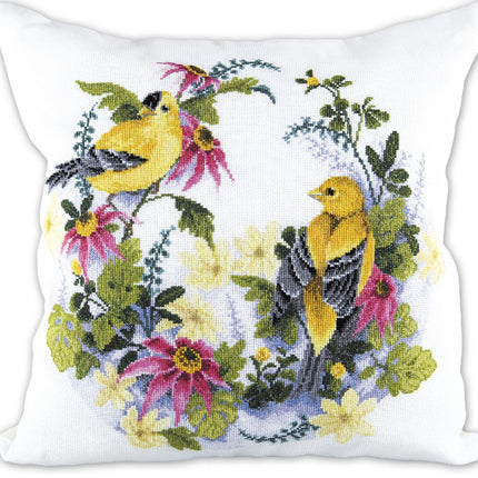 DIY Counted Cross Stitch Pillow Kit "Singing оrioles"