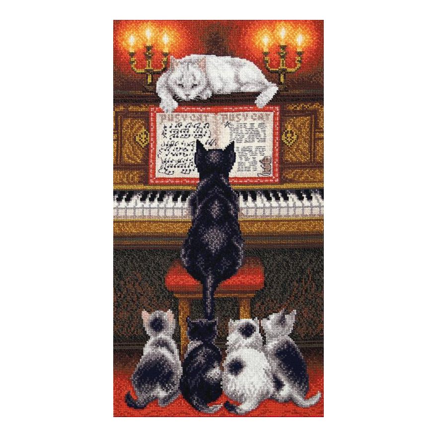 DIY Counted Cross Stitch Kit "Music lesson"