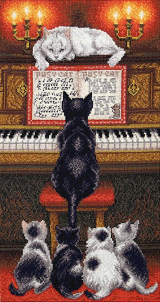 DIY Counted Cross Stitch Kit "Music lesson"