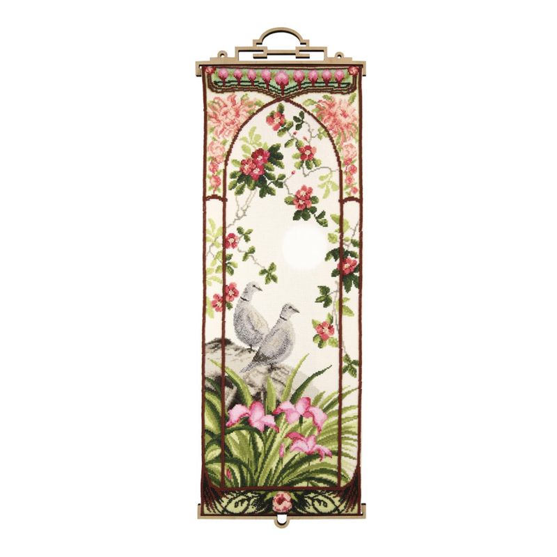 DIY Counted Cross Stitch Kit "Doves in rose hip"