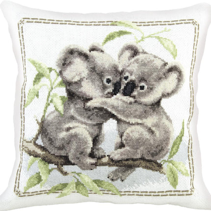 DIY Counted Cross Stitch Pillow Kit "Furry friends"