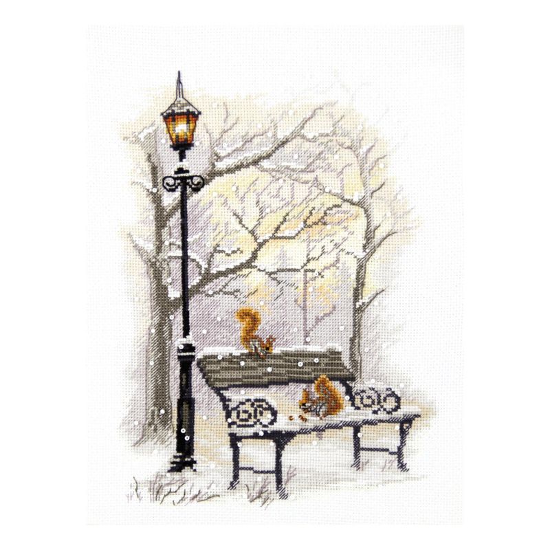 DIY Counted Cross Stitch Kit "In the winter park"