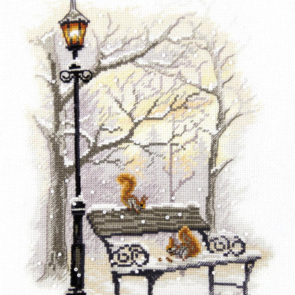 DIY Counted Cross Stitch Kit "In the winter park"