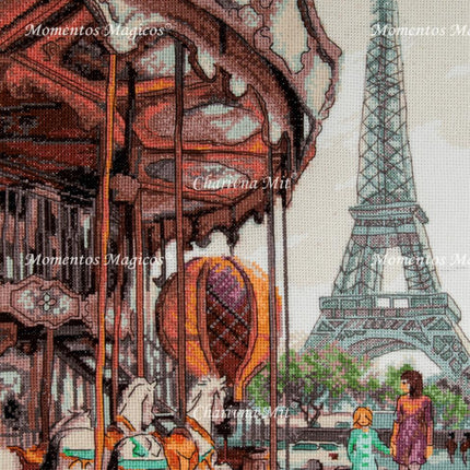 DIY Counted Cross Stitch Kit "French carousel"