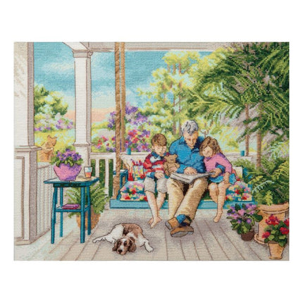 DIY Counted Cross Stitch Kit "Reading fairy tales"
