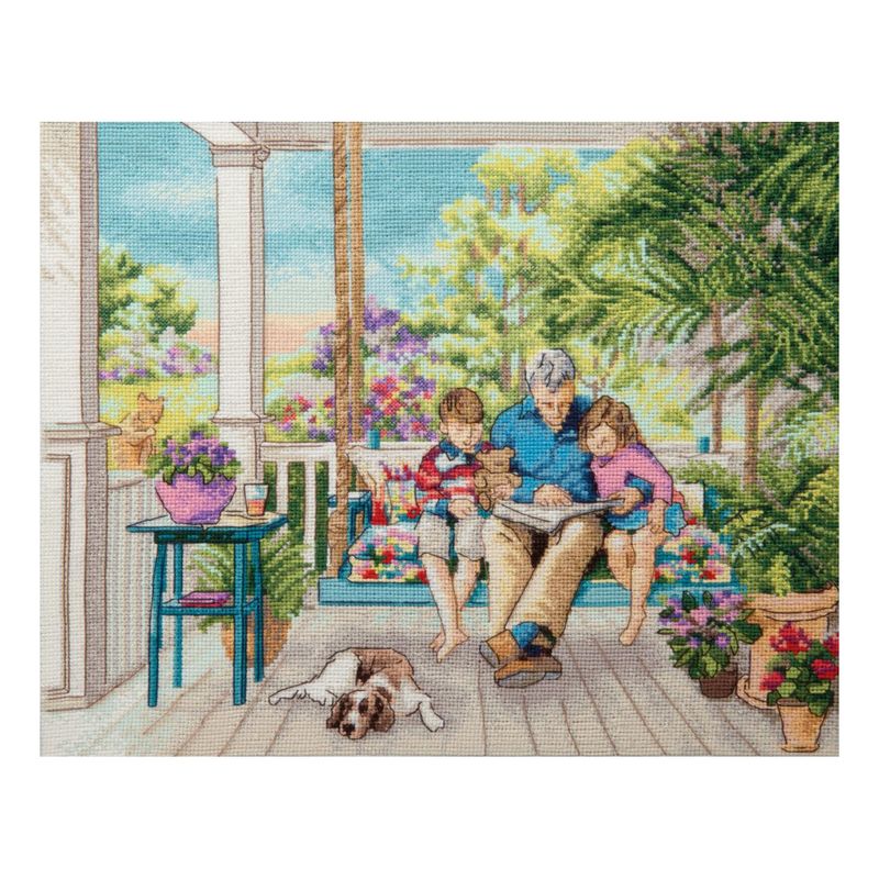 DIY Counted Cross Stitch Kit "Reading fairy tales"