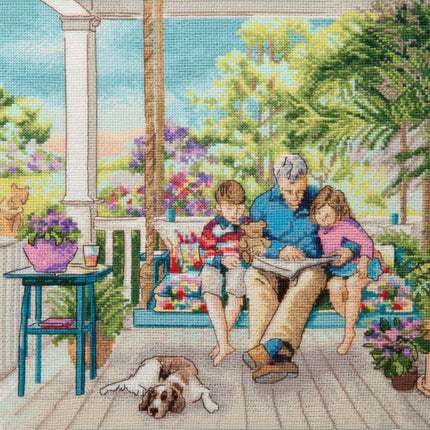 DIY Counted Cross Stitch Kit "Reading fairy tales"