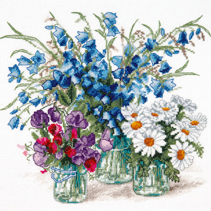 DIY Counted Cross Stitch Kit "The scent of the meadows"