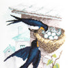 DIY Counted Cross Stitch Kit "Swallow nest"