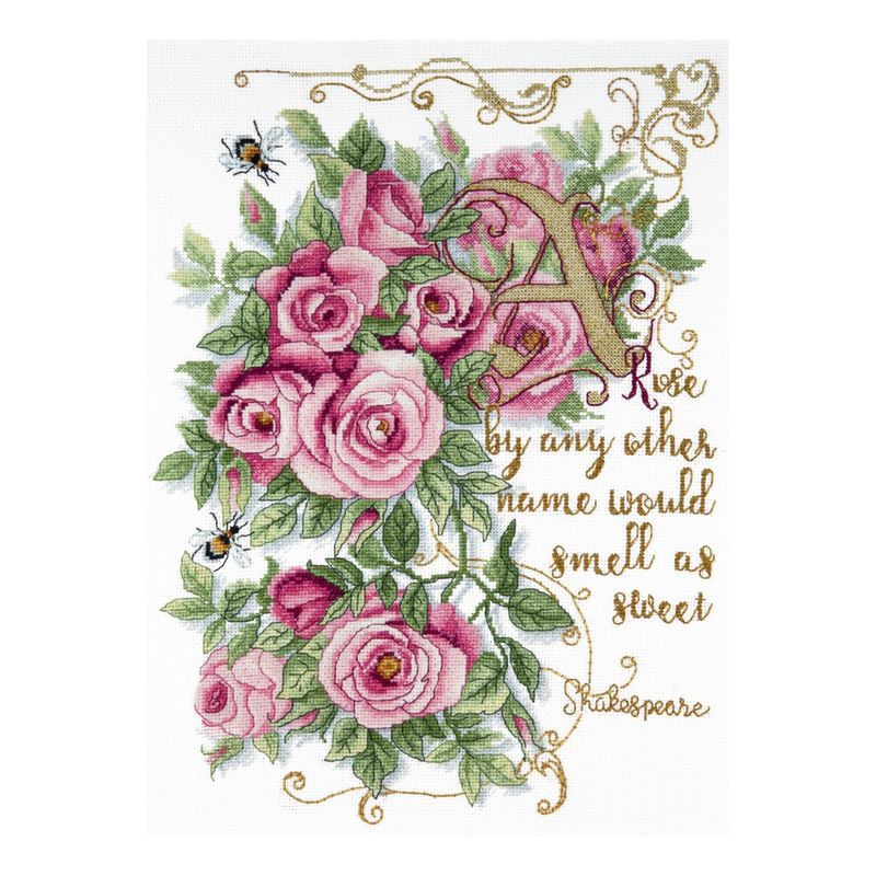 DIY Counted Cross Stitch Kit "Roses of Shakespeare"