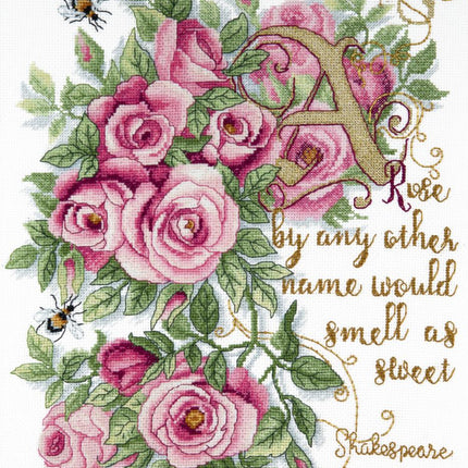 DIY Counted Cross Stitch Kit "Roses of Shakespeare"