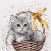 DIY Counted Cross Stitch Kit "Gray kitten"