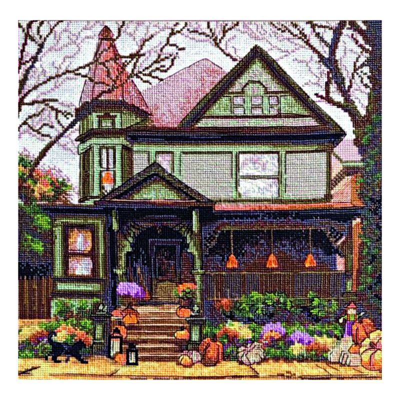 DIY Counted Cross Stitch Kit "Autumn hut"