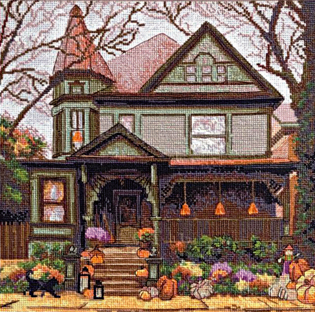 DIY Counted Cross Stitch Kit "Autumn hut"