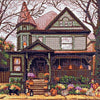 DIY Counted Cross Stitch Kit "Autumn hut"