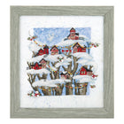 DIY Cross stitch kit with a printed canvas 