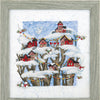 DIY Cross stitch kit with a printed canvas "Christmas fairytale"