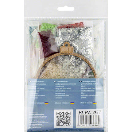 DIY Bead embroidery kit on a plastic base "Christmas ball Snowflake"