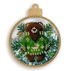 DIY Bead embroidery kit on a plastic base "Christmas ball Bear "