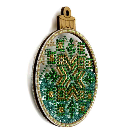 DIY Bead embroidery kit on a plastic base "Christmas ball"