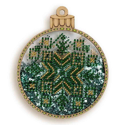 DIY Bead embroidery kit on a plastic base "Christmas ball"