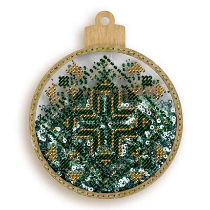 DIY Bead embroidery kit on a plastic base "Christmas ball"