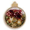 DIY Bead embroidery kit on a plastic base "Christmas ball Santa"
