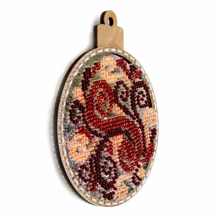 DIY Bead embroidery kit on a plastic base "Christmas ball"