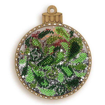 DIY Bead embroidery kit on a plastic base "Christmas ball"