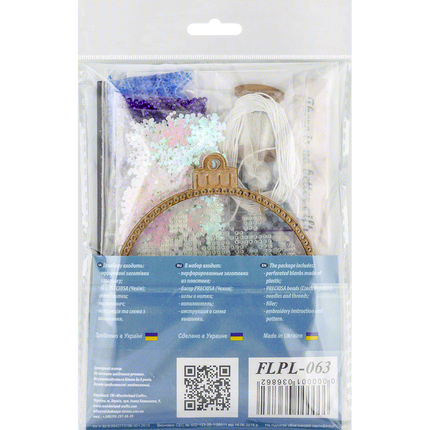 DIY Bead embroidery kit on a plastic base "Christmas ball Snowflake"
