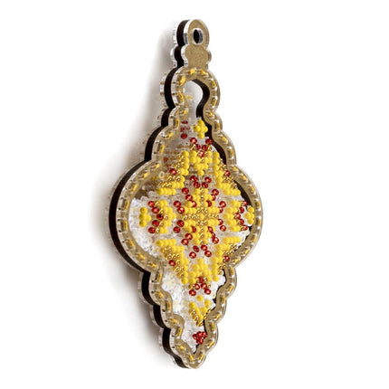DIY Bead embroidery kit on a plastic base "Christmas Icicle"